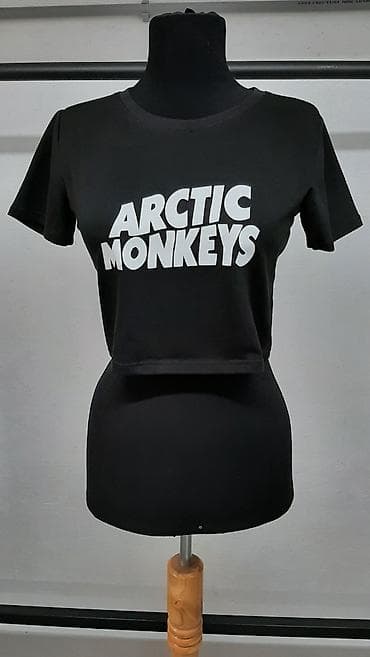rock majice: Majica ARCTIC MONKEYS crna crop top odmah dostupana u velicini XS — 1