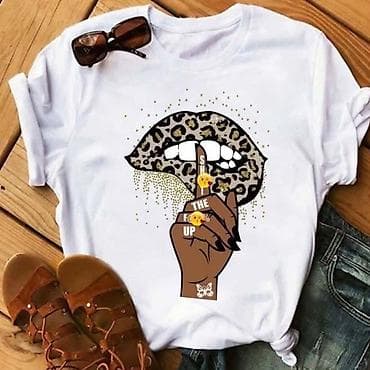 Women's T-shirts and tops: Majice sa printom,više motiva,u leopard dezenu. Boja osnove: bela — 1