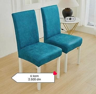 Textile: 🍃Navlake za stolice🍃 🍃Paket sadrži 6 komada 🍃Materijal-pliš 🍃Cena-2500 — 3