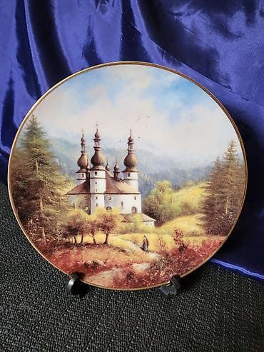 klesta za ringlice: Tanjir nov za na zid rucno oslikan Jan Lojpena 94god. Tanjir za na — 1