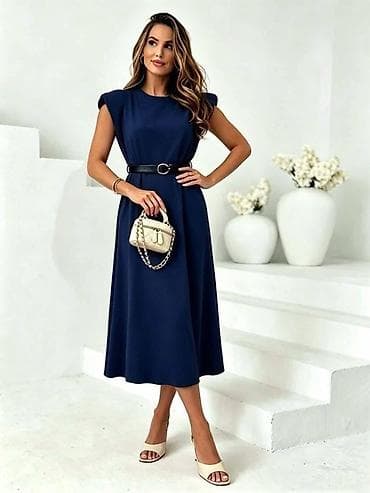 second hand ruma: Elegantna midi haljina bez rukava sa kaišem

2500 din
S M L — 4