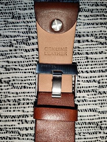 Originalni kožni Diesel kaiš-narukvica za sat, širine 28mm, braon — 4