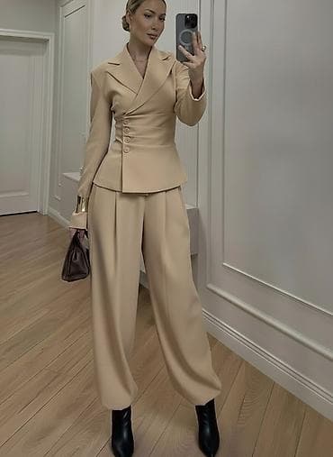 elegantni komplet: 💫Ženski elegantni komplet – sako i pantalone sa širokim nogavicama — 4