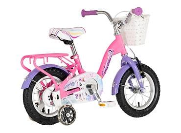 lanac za bicikl: Bicikl kids Visitor Unicorn 12" V-brake + kontra, 95–115 cm (12") — 3
