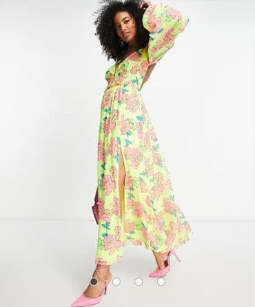 haljine secene ispod grudi: Asos S (EU 36), color - Yellow, Evening, Long sleeves — 3