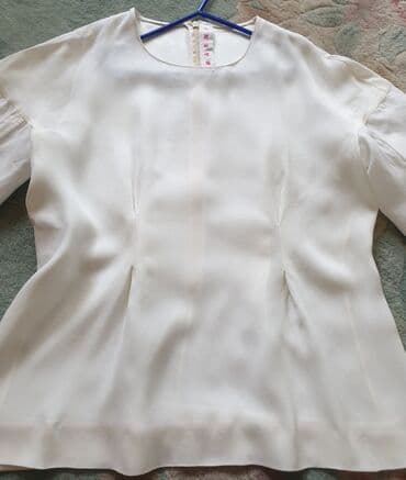 bele tunike: MARNI original skupocena bela bluza. Jako interesantna, strukirana — 3