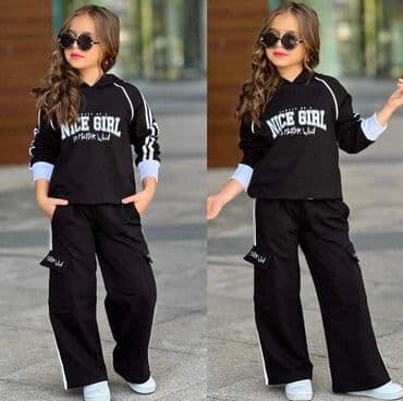 Tracksuit sets: Dečiji komplet trenerke za devojčice – “NICE GIRL” - Dvodni set — 1