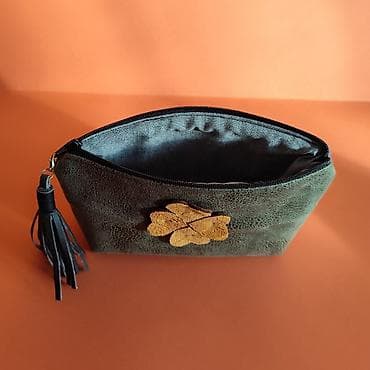 iqos lil solid 2.0 boje: Kozmetička torbica/neseser od tamnozelene veštačke kože sa efektom — 7