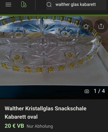 posude za secer i kafu: Tanjir Walther kristal Nemacka 80te. Tanjir perfektno ocuvan,nigde — 3
