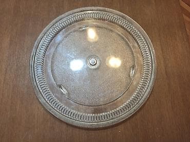 polovne kaljeve peci cene: Velika staklena posuda - tacna za mikrotalasnu rernu. Prečnik 33cm — 2