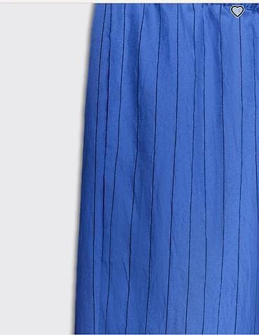 pantalone za plažu: Plave široke pantalone sa prugama - Model: ravne, široke nogavice — 3