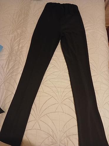 ccc ženske patike: Crne ženske pantalone – ravnog kroja sa visokim strukom i elastičnom — 3