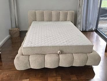 namestaj 4m nis: Tapacirani bračni krevet sa podiznim mehanizmom i spremištem Sa — 2