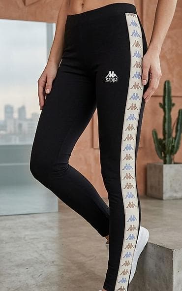 mona black friday: Kappa ženske helanke – crne, sa elastičnim strukom i uskim krojem — 1