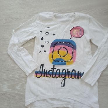 top ispod sakoa: Dečija majica sa dugim rukavima – Instagram motiv - Boja: bela - — 1