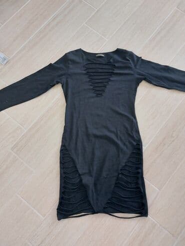 leprsava haljina: S (EU 36), color - Black, Cocktail, Long sleeves — 1