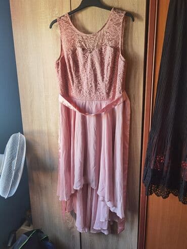 svilene spavacice sa ogrtacem: 2XL (EU 44), bоја - Roze, Večernji, maturski, Na bretele — 1