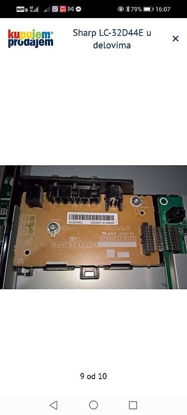 sobne antene za tv: Sharp LC-32D44E – delovi za TV Dostupni originalni moduli i — 9