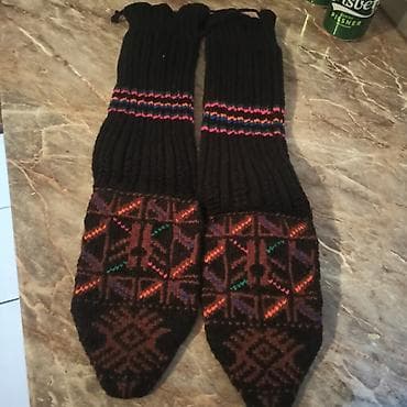 Other: Ručno pletene vunene čarape – opanci/putaše sa bogatim etno motivima — 6