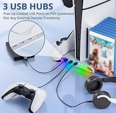 najbolji iptv: PS5 Slim multifunkcionalno postolje – hlađenje + punjač za 2 — 6
