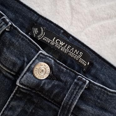 cizme sa grejacima: LCW JEANS farmerke – tamno indigoplave - Model: klasičan petodžepni — 2