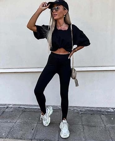 Overalls: Komplet oversajz majica siroka duza i helanke visokog struka sa — 3