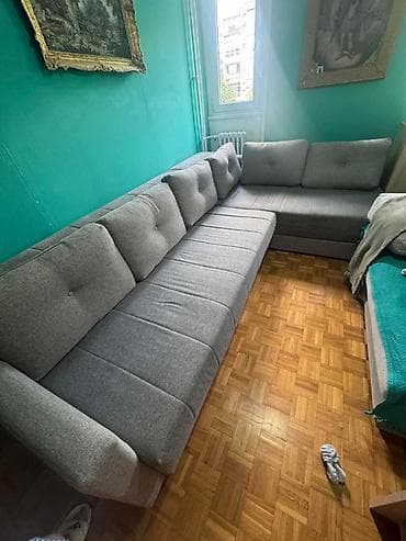 plasticni krevet za pse: Ugaona garnitura na razvlačenje – očuvana Prodaje se očuvana ugaona — 1
