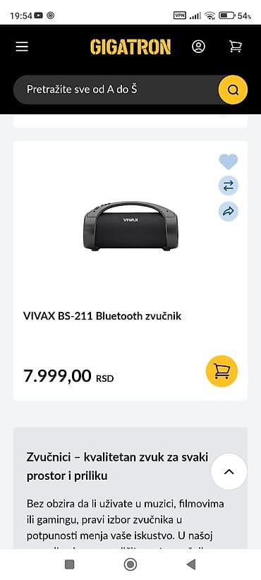 drzac za kartice: VIVAX BS-211 Bluetooth zvučnik - Prijenosni bežični zvučnik sa — 2