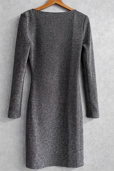 Svečana haljina sa šljokičastim efektom - Boja: tamno