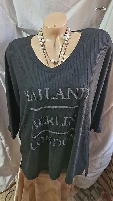 mantil s: 3XL Janina 700din Elegantna crna rebrasti pamuk sa elastinom vrhunska — 1