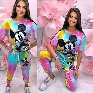pepco katalog žene: Dvodelni ženski komplet – majica i donji deo trenerke sa tie-dye — 1