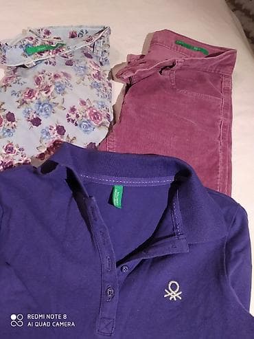 komplet pantalone i sako: Benetton pantalone somot X2 kom i majica dug rukav sve sa — 3