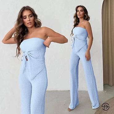 moschino komplet: Ženski kombinezon bez naramenica – rebrasti/štepovani teksturirani — 2