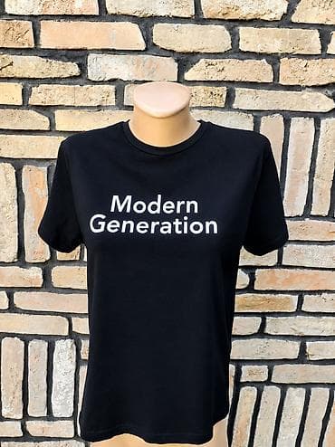 Majica “Modern Generation” – veličina M - Crna pamučna majica sa