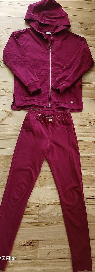 Beba Kids trenerka za devojcice komplet – dukserica sa kapuljačom +