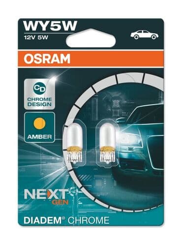 ubodne sijalice za auto: Automobilske sijalice OSRAM DIADEM CHROME WY5W 5W 12V Dizajnersko — 1