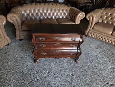 Sweatpants: Barokna komoda sa 3 fioke - Materijal: masivno drvo, bogata topla — 8