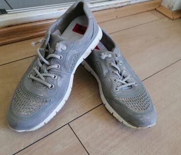 zenske espadrile sa platformom: Rieker, 38, color - Grey — 2