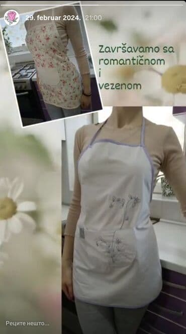 zenske pantalone modeli: Pamučne kecelje Od svakog izloženog primerka dostupan je po jedan — 6
