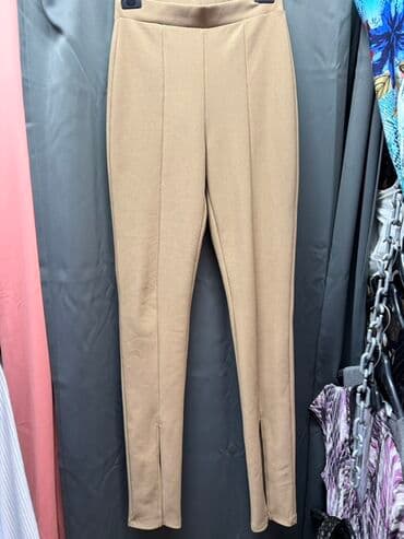 zara helanke: Pantalone Zara M vel u tamnije krem boji, sa visokim strukom i — 1