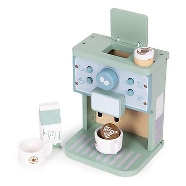 dečiji automobili na akumulator: Drveni aparat za kafu za decu – barista set, 8 delova – ECO TOYS — 2