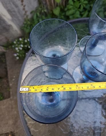 teflon za peglu: Crate & Barrel bubble glass čaše za vino - Rumunija (Set 6 kom) — 4