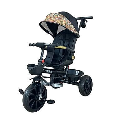 Kids' bicycles: Dečiji tricikl 2-u-1 sa rukohvatom za roditelja TS-558 - Čvrst — 1