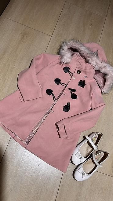 minotti decija odeca: Dečji komplet: kaput vel 8 i baletanke broj 33. - Kaput: nežno roze — 1