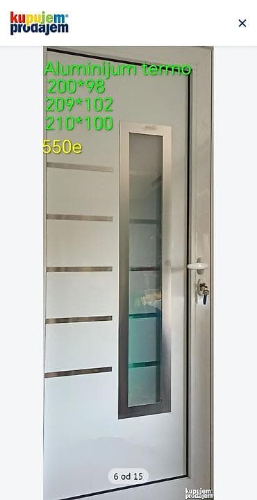 Aluminijumska termo ulazna vrata - Materijal: aluminijum, termo