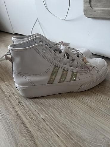 nike patike 270: Adidas ženske patike – model visokog profila, bele boje sa ružičastim — 4