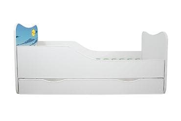 tramboline za decu akcija: Dečiji krevet za dečake 160x80 cm Happy Kitty + fioka “Excavator” - — 1
