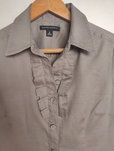 massimo dutti košulje: Banana Republic M, bоја - Siva, Kratkih rukava — 6