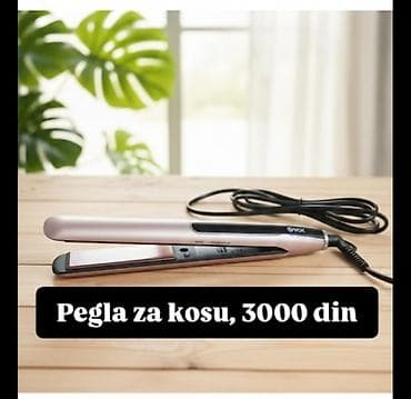 Pegla za kosu VOX, roze-metalik nijansa, sa dugim kablom i okretnim