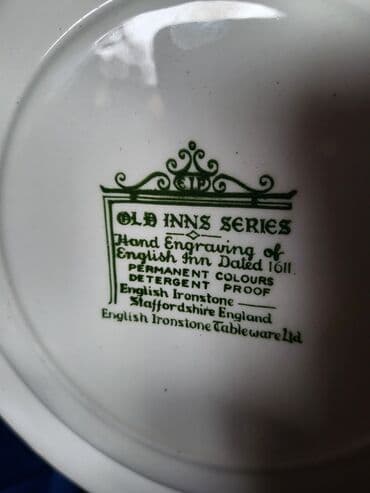 luminarc tanjiri metalac: Tanjir nov rucno graviran Engleska Staffordshire 70te. Tanjir nigde — 10